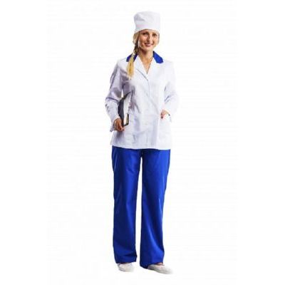 Костюм Классический белый/василек (женский) МЕД520